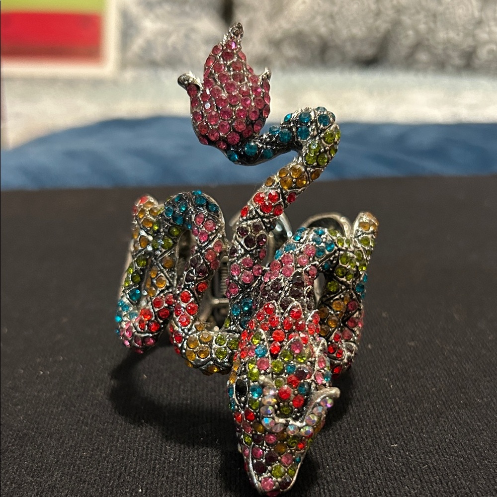 Multicolor Crystal Dragon Arm Cuff/Bracelet